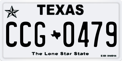 TX license plate CCG0479