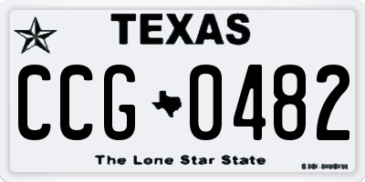 TX license plate CCG0482