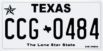 TX license plate CCG0484