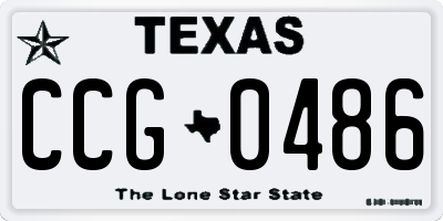 TX license plate CCG0486