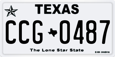 TX license plate CCG0487