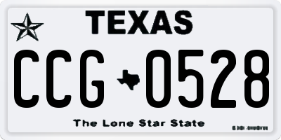 TX license plate CCG0528