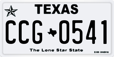 TX license plate CCG0541