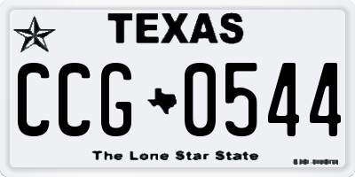 TX license plate CCG0544