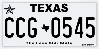 TX license plate CCG0545