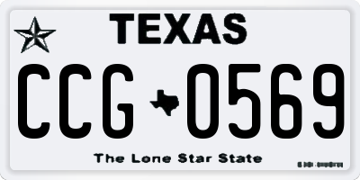 TX license plate CCG0569