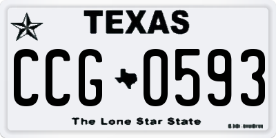 TX license plate CCG0593