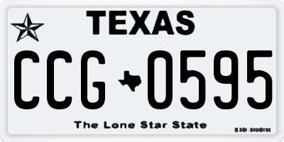 TX license plate CCG0595