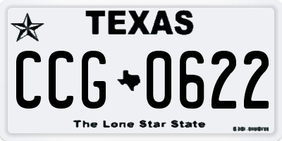 TX license plate CCG0622