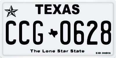 TX license plate CCG0628