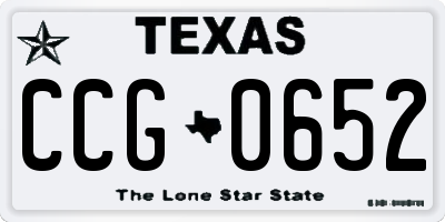 TX license plate CCG0652