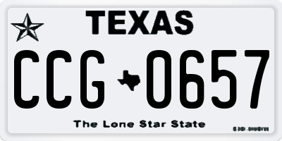 TX license plate CCG0657