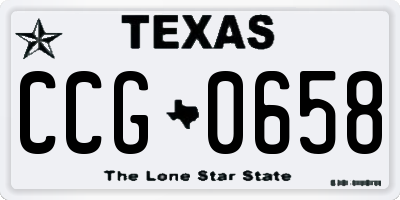 TX license plate CCG0658