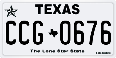 TX license plate CCG0676
