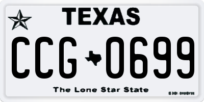 TX license plate CCG0699