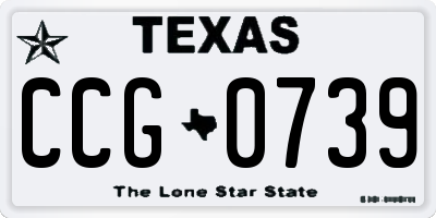 TX license plate CCG0739