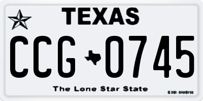 TX license plate CCG0745