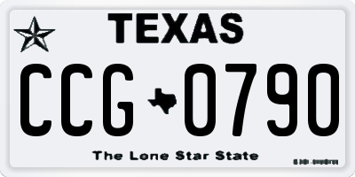 TX license plate CCG0790