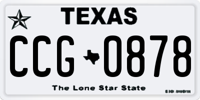 TX license plate CCG0878