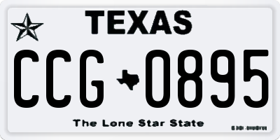 TX license plate CCG0895