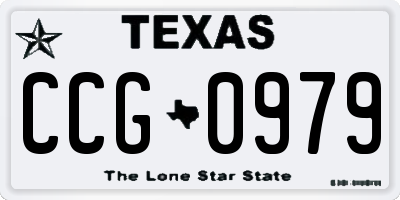 TX license plate CCG0979