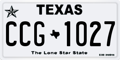 TX license plate CCG1027