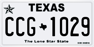 TX license plate CCG1029