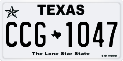 TX license plate CCG1047