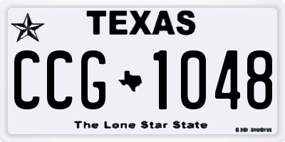 TX license plate CCG1048