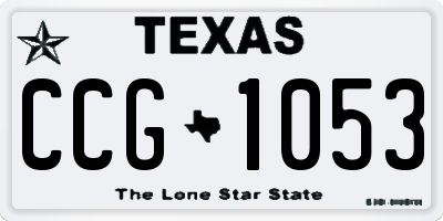 TX license plate CCG1053