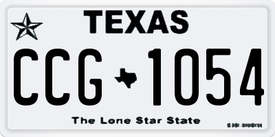 TX license plate CCG1054