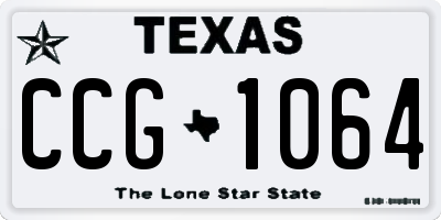 TX license plate CCG1064