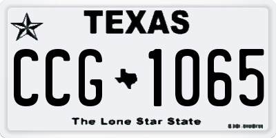 TX license plate CCG1065