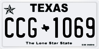 TX license plate CCG1069