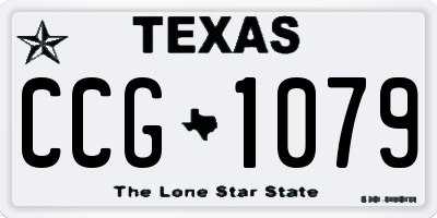 TX license plate CCG1079