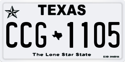 TX license plate CCG1105