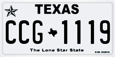TX license plate CCG1119