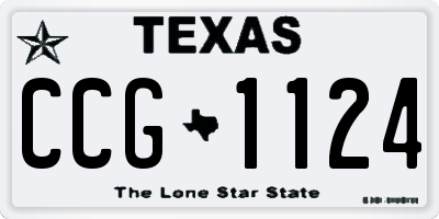 TX license plate CCG1124