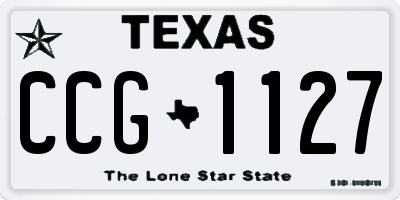 TX license plate CCG1127