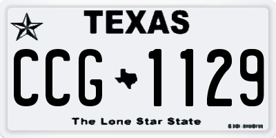TX license plate CCG1129