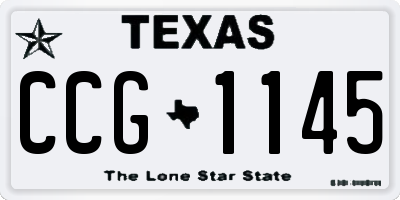 TX license plate CCG1145