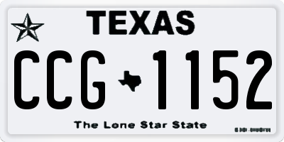 TX license plate CCG1152
