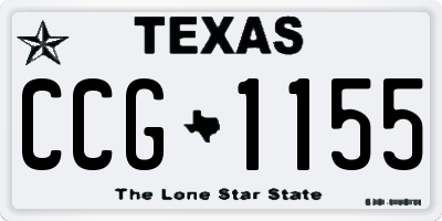 TX license plate CCG1155