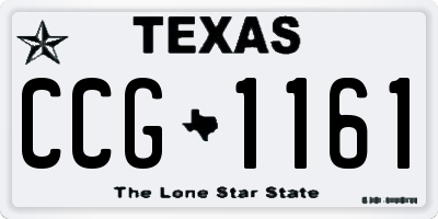 TX license plate CCG1161