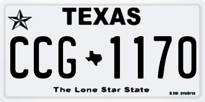 TX license plate CCG1170