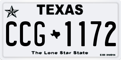TX license plate CCG1172