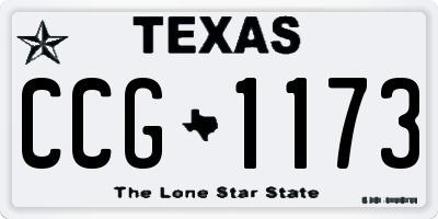 TX license plate CCG1173