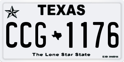 TX license plate CCG1176