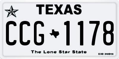 TX license plate CCG1178