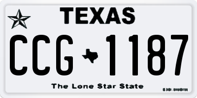 TX license plate CCG1187